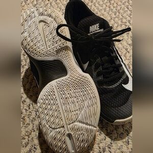 Nike Women's Black and White Volleyball Sneakers.